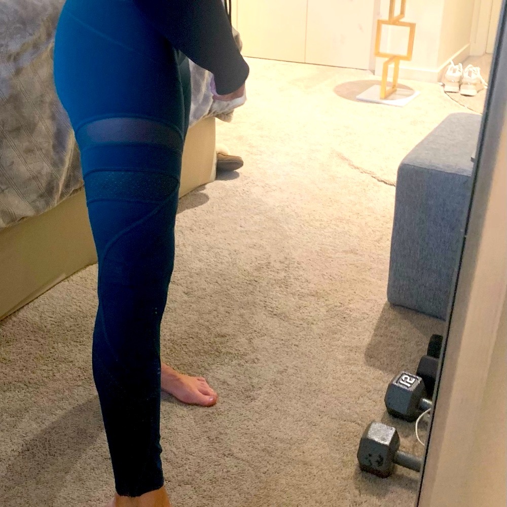 Lulu 🍋 lemon Dark Green Mesh  Tights